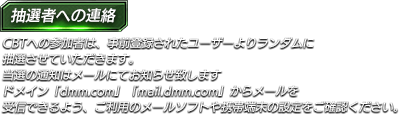 抽選者への連絡